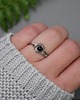 pierścionki - różne Pierścionek regulowany czarny agat wire wrapping 2