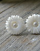 kolczyki wire wrapping Masa perłowa - kwiaty    - sztyfty 2