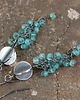 kolczyki wire wrapping Apatyt srebrne kolczyki 3