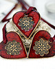 ozdoby choinkowe Ceramiczne serca z mandalą - ozdoby choinkowe 2