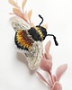 broszki haftowana broszka trzmiel, biżuteria owady 2