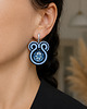kolczyki soutache Niebieskie kolczyki sutasz z mandalą 1