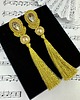 kolczyki soutache Złote kolczyki sutasz z chwostami 1