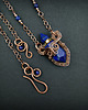 wisiory Naszyjnik perfumetka z lapis lazuli wire wrapping 2
