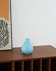 wazony Wazon szklany błękitny, duński design, lata 70, produkcja: Dania 1
