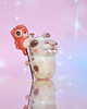 figurki i rzeźby Zębaty Piesek  z kotkiem balonikiem, miniaturowe zwierzę z gliny polimerowej 6