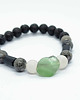 biżuteria męska Bransoleta Męska fluoryt, kwarc różowy, czarny turmalin  Amulet 1