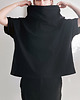 t-shirt damskie Czarna bluzka ze stójką 4