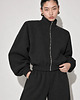bluza bez kaptura damska Bluza Wow zipper black 1