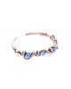 bransoletki wire wrapping Miedziana bransoleta mankietowa z kyanitem 5