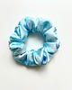 gumki do włosów Scrunchie Blue Flores - dostępna w wersji z odwiązywaną szarfą 2