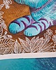 grafiki i ilustracje Irbis gwieździsty  nocą, akwarela 1