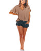 t-shirt damskie Bluzka C203 beż 3