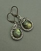kolczyki wire wrapping Eleganckie kolczyki labradoryt wire wrapping 1