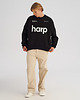 bluzy męskie Bluza bez kaptura LOOSE FIT black HARP męska 2
