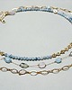 korale Triple - Morganit, akwamaryny /naszyjnik/  - Szlachetna kolekcja 5
