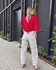koszule damskie Red - muślinowa bluzka z rozkloszowanymi rękawkami 5
