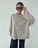 bluzki z długim rękawem damskie Longsleeve Chillout choclate stripes bawełna 2