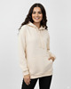 bluza z kapturem damska Bluza oversize ecru bawełna organiczna 1