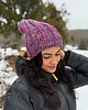 czapki damskie Kolorowa duża czapka beanie z wełną i alpaką 2