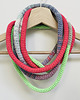 naszyjniki - inne Naszyjnik dzianinowy boho handmade bawełna 2