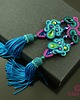 kolczyki soutache Wielokolorowe kolczyki sutasz z chwostem 1