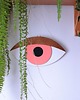 Ozdoby na ścianę Oko 3D  Flamingo orzechowa powieka 3