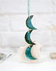 Ozdoby na ścianę Turkusowe  księżyce - boho ozdoba ceramiczna 6