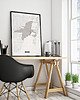 plakaty Miami mapa plakat  50x70 cm / A3 / A4 1