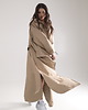 płaszcze damskie Parka Longline Collar Oversize mocca 7