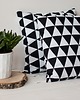 poduszki, poszewki - różne Poduszka czarno biała w trójkąty handmade 2