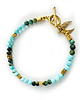 bransoletki z kamieni naturalnych Bransoletka  z kamieni, naturalny turkus, złote skrzydełka 3