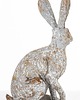 ozdoby wielkanocne Dekoracja - zając szary 35x13x19 cm LONGORELA-4 1