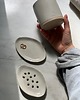 mydelniczki Ceramiczny Zestaw Łazienkowy z Owalną Mydelniczką Perłowa Biała 1