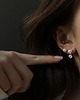 kolczyki pozłacane Srebrne kolczyki perły z sercami SWAROVSKI CRYSTAL 3