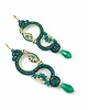 kolczyki soutache Cocoloco Medium zielone kolczyki sutasz + wisiorek 3