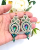 kolczyki soutache Verra kolczyki sutasz beżowe z multikolorem wiszące z kryształkami 1