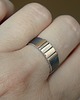 Pierścionki srebrne -obrączka-srebro+złoto-oksydowana- 5