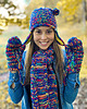 rękawiczki damskie Rękawiczki MERINO 50% ze sznureczkiem ,,Pokojowe granaty" 5