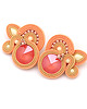kolczyki soutache Koralowe małe kolczyki soutache 1