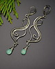 kolczyki wire wrapping Długie kolczyki amazonit wire wrapping 1