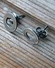 kolczyki wire wrapping małe kółeczka - sztyfciki 1