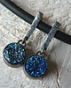 kolczyki wire wrapping -agat druzy- 1