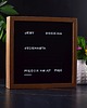 zegary Word Clock - polski zegar słowny (brązowa ramka) 3