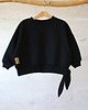 bluzy dla dziewczynki Bluza Oversize Czarny KRÓLIK Z USZAMI 3