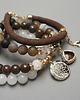 bransoletki z kamieni naturalnych Brown and white vol. 7 /17.10.24/ - SET 2