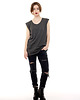 t-shirt damskie Szara koszulka oversize 1