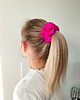 gumki do włosów Gumka jedwabna, scrunchie, frotka neonowa fuksja MAXI 2