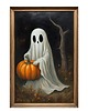 grafiki i ilustracje PLAKAT dekoracja Halloween duch dyniami 4