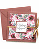 kartki scrapbooking Kartka na ślub, urodziny, imieniny - kwiatowa różowa 1